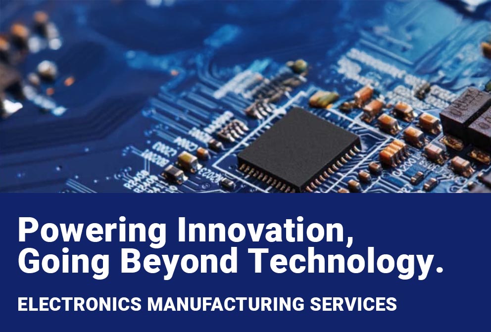 A detailed electronics board featuring surface-mounted components, symbolizing cutting-edge innovation in EMS (Electronics Manufacturing Services).
