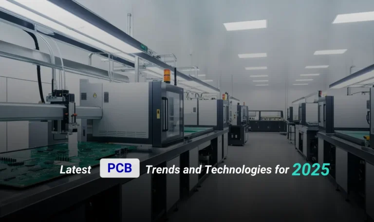 Modern PCB manufacturing facility showcasing advanced automation and technologies shaping the future trends of PCB production in 2025.
