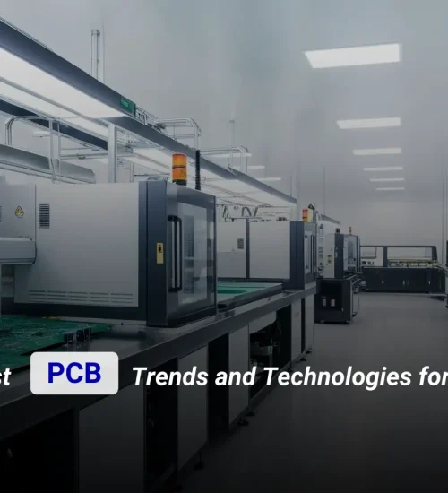 Modern PCB manufacturing facility showcasing advanced automation and technologies shaping the future trends of PCB production in 2025.